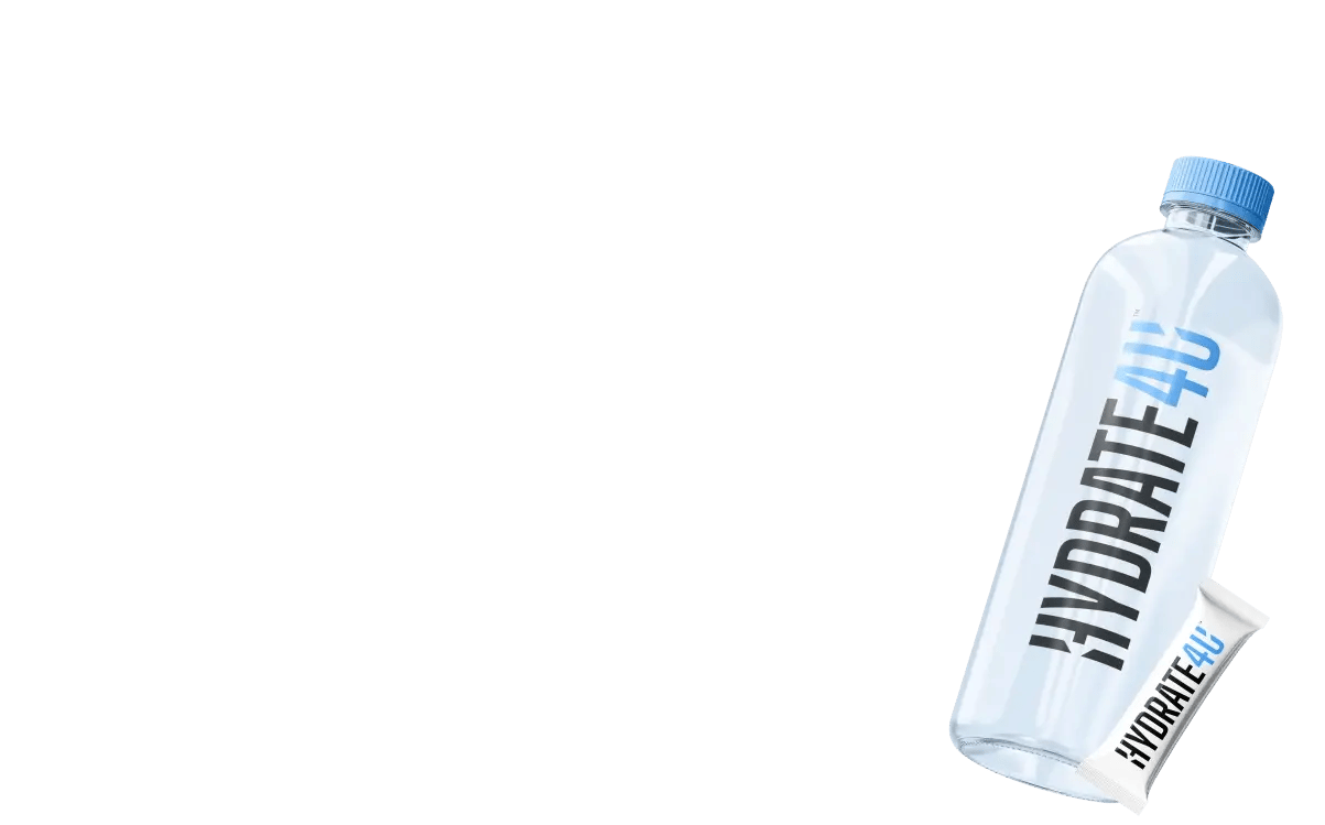 hydrate4U bottle of water with logo layer