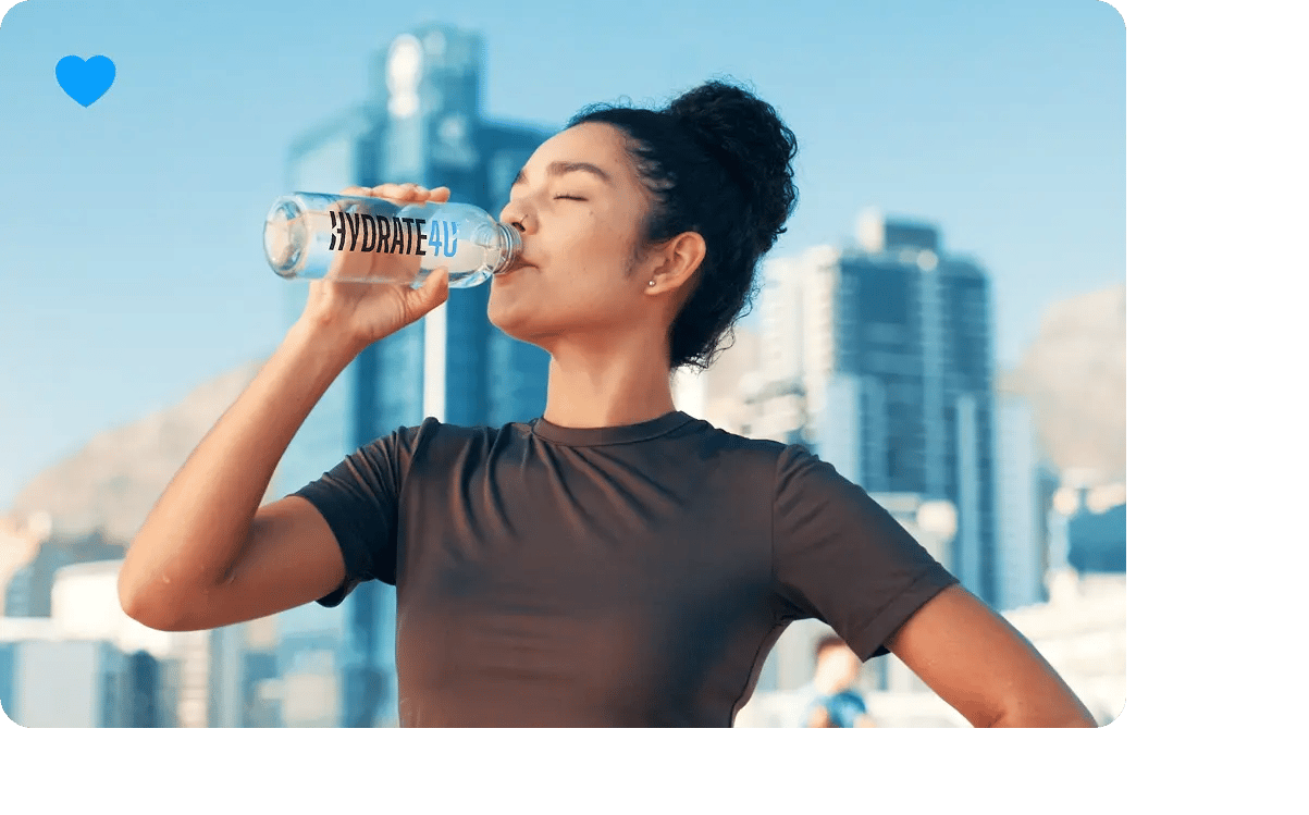 hydrate4U header image woman drinking water